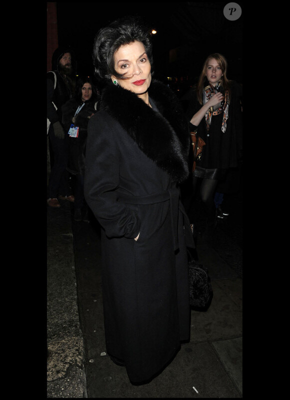 Bianca Jagger lors d'une soirée londonienne le 21 février 2011