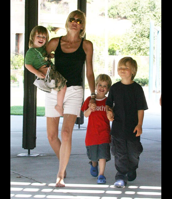 Sharon Stone et ses enfants en juillet 2009 à Los Angeles