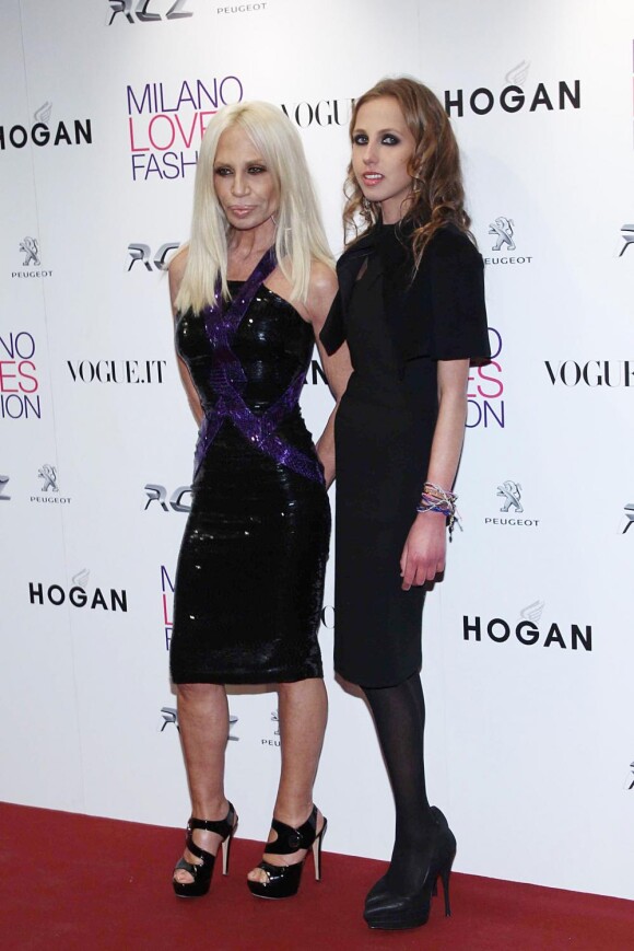 Donatella Versace et sa fille Allegra au concert des Duran Duran le 25 février 2011