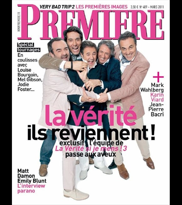 La couverture du magazine Première, édition mars 2011