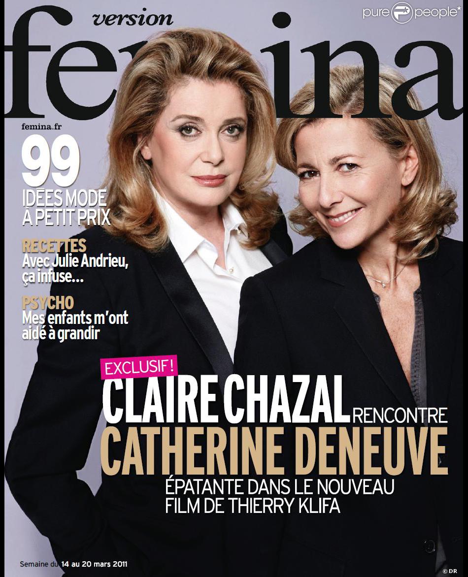 La couverture de Version Femina du 9 mars 2011 avec Catherine Deneuve