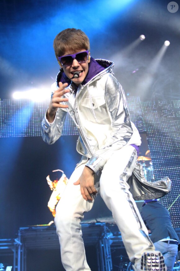 Justin Bieber se produit à la ECHO Arena de Liverpool (Royaume-Uni), samedi 12 mars.