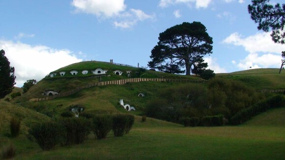 Un des décors de Bilbo Le Hobbit, à Wellington, en Nouvelle-Zélande, en mars 2011.