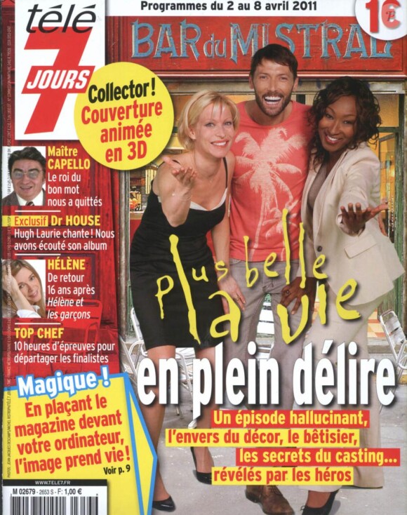 Couverture du magazine Télé 7 jours en kiosques lundi 28 mars 2011.