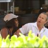 Naomi Campbell et son chéri  Vladimir Doronin à la terrase d'un café à Miami le 23 mars