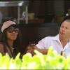 Naomi Campbell et son chéri Vladimir Doronin à la terrase d'un café à Miami le 23 mars