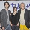 Donald Reignoux, Mélanie Bernier et Jean Rochefort assistent à l'avant-première de Titeuf le film, dimanche 27 mars, au Grand Rex (Paris).