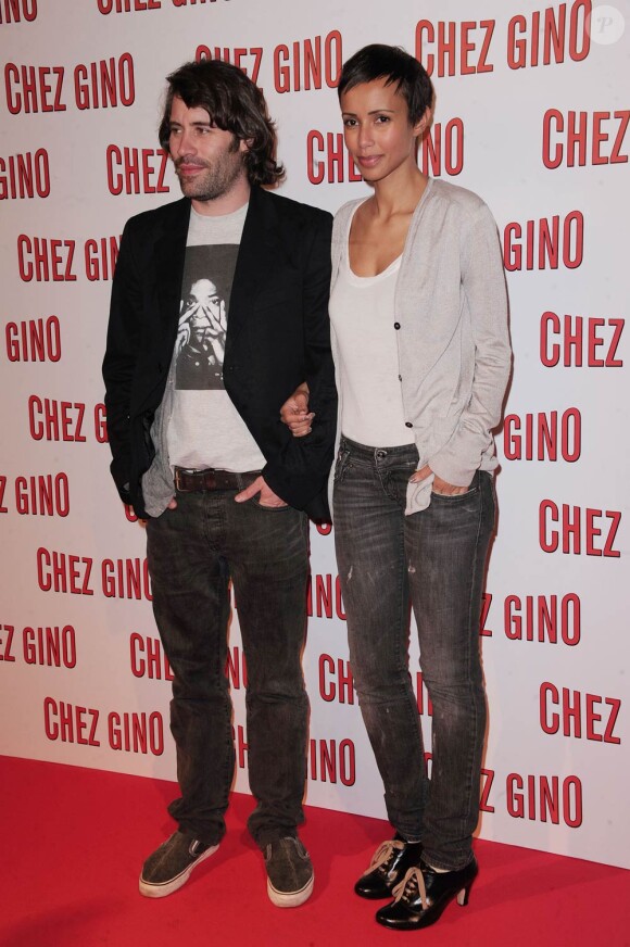 Jalil Lespert et Sonia Rolland à l'occasion de l'avant-première de Chez Gino, au Gaumont Opéra, à Paris, le 29 mars 2011.
