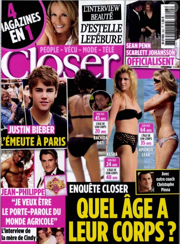 Le magazine Closer en kiosques samedi 2 avril 2011.