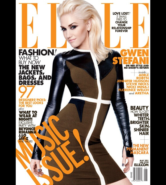 Gwen Stefani en couverture du magazine ELLE, édition américaine, mai 2011.