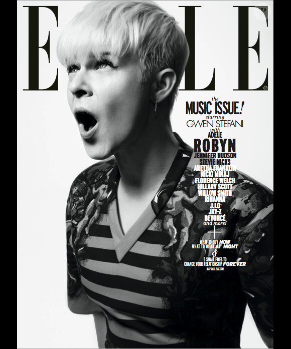 Robyn en couverture du magazine ELLE, édition américaine, mai 2011.