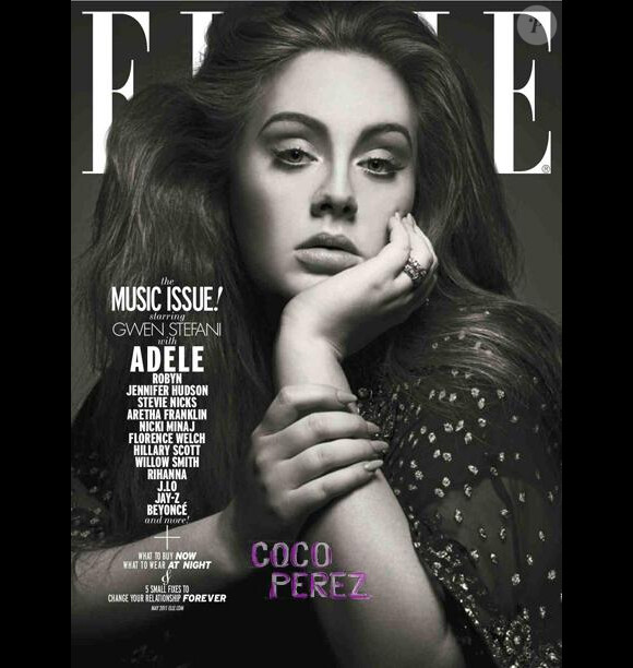 Adele en couverture du magazine ELLE, édition américaine, mai 2011.