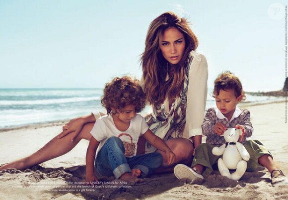 Jennifer Lopez et ses enfants pour la campagne Gucci