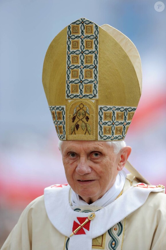 Le Pape Benoit XVI lors de la cérémonie de béatification du pape Jean-Paul II à Rome le 1er mai 2011