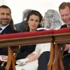 Le prince Felipe d'Espagne et la princesse Letizia en compagnie du grand-duc Henri et de la grande-duchesse Maria Teresa de Luxembourg lors de la cérémonie de béatification du pape Jean-Paul II à Rome le 1er mai 2011