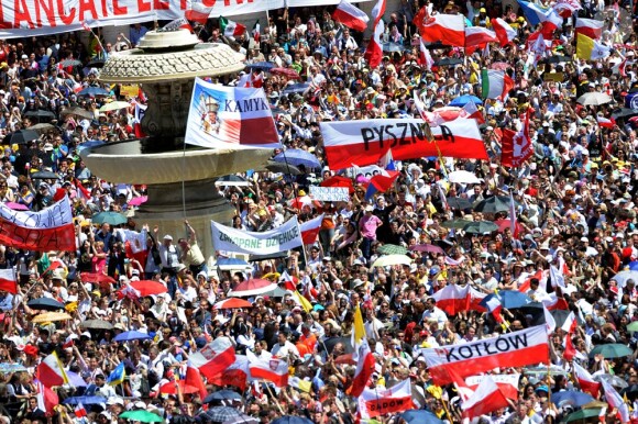 Un million de catholiques de sont retrouvés à Rome pour la cérémonie de béatification du pape Jean-Paul II à Rome le 1er mai 2011
