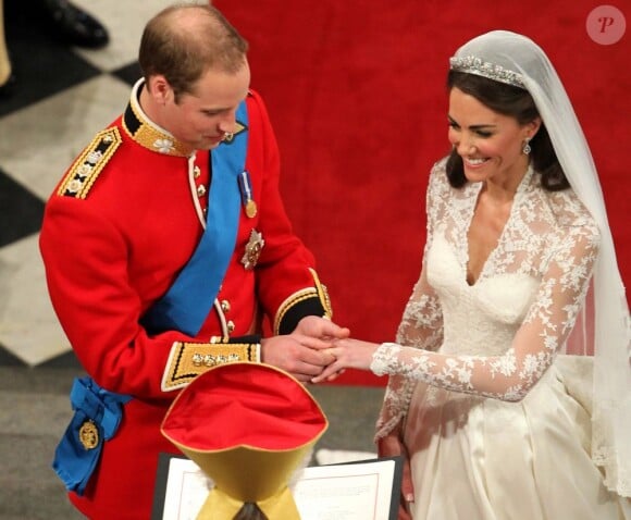 Kate Middleton et William lors de leur mariage le 29 avril