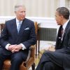 Barack Obama lors de son entrevue avec le prince Charles à la Maison Blanche, à Washington. 4 mai 2011