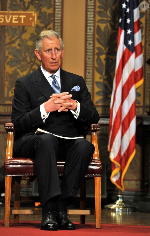 Le prince Charles s'exprime quant à l'agriculture et le développement durable, à l'université de Georgetown. 4 mai 2011