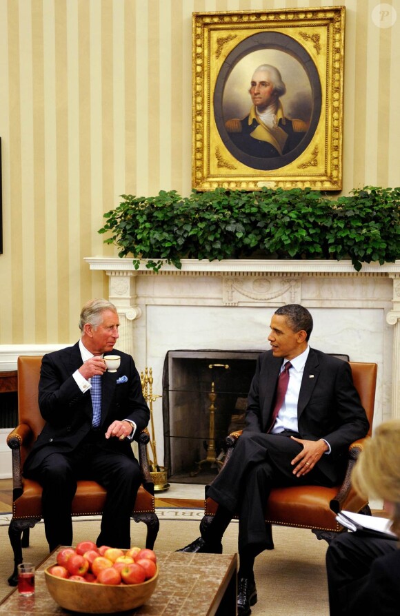 Barack Obama reçoit le prince Charles à la Maison Blanche, à Washington. 4 mai 2011