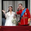 Kate Middleton et le prince William lors de leur mariage le 29 avril 2011