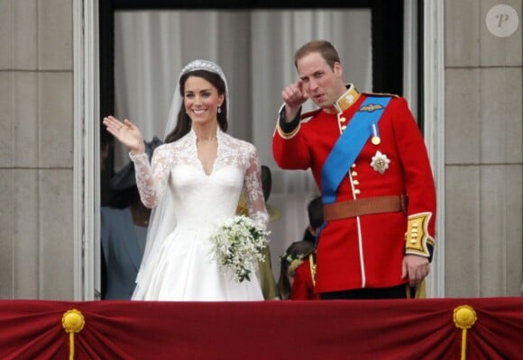 Kate Middleton et le prince William lors de leur mariage le 29 avril 2011