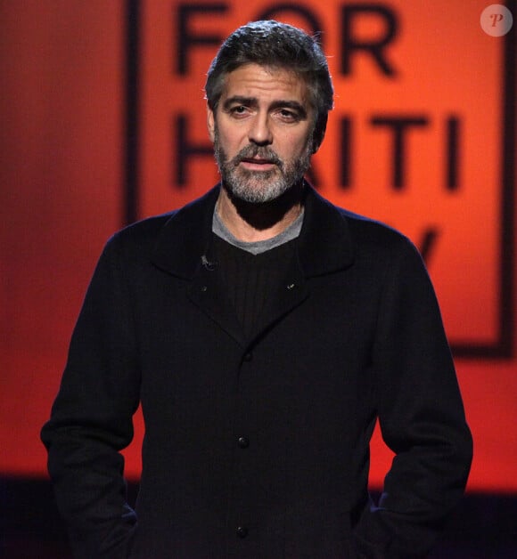 George Clooney pour la soirée de soutien à Haït en janvier 2010