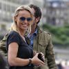 Cécile de Ménibus avec Bernard Montiel à Dinard à l'occasion du 18e Festival International des jeunes créateurs de mode, le 7 mai 2011