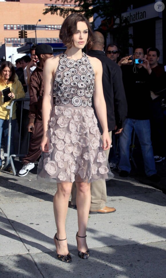 Keira Knightley se rend au Daily Show de Jon Stewart à New York le 9 mai 2011