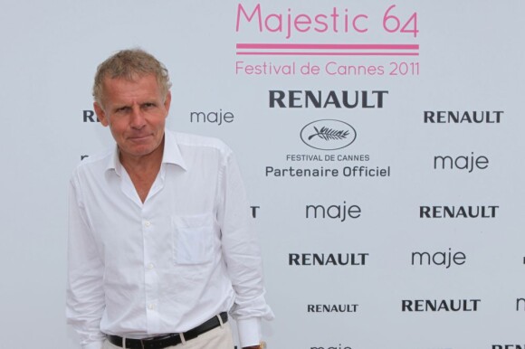 Patrick Poivre d'Arvor sur la plage du Majestic 64 à Cannes le 15 mai 2011