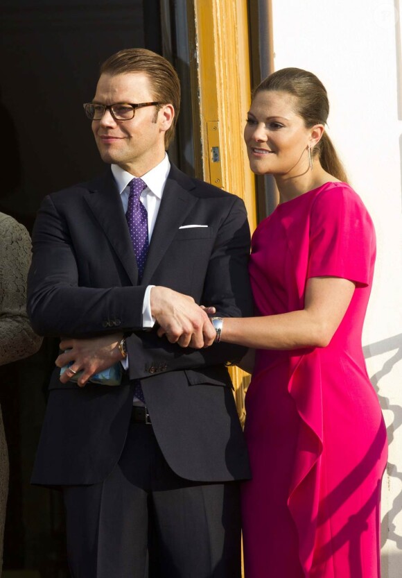 Victoria et Daniel de Suède à Ockelbo, ville d'enfance du prince, le 19 mai 2011.