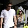 Avril Lavigne et son petit ami Brody Jenner quittent le restaurant La Scala, à West Hollywood, où ils ont déjeuné ensemble lundi 23 mai.