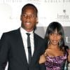Didier Drogba et sa compagne Lala Diakité, à Londres, le 21 septembre 2010.