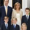 Cristina de Bourbon, la seconde fille de Juan Carlos, son mari, Inaki Urdangarin et leur quatre enfants. Madrid, 29 mai 2011