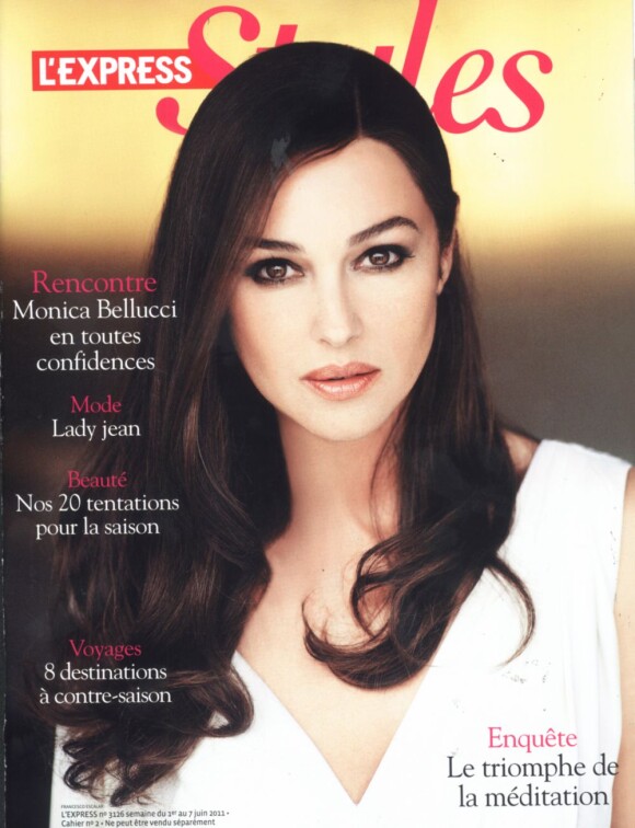 Monica Bellucci en couverture de L'Express Styles du 1er juin 2011