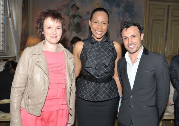 Anne Roumanoff, Christine Kelly et Willy Rovelli lors du lancement de l'opération 2000 femmes pour 2012, à Paris, le 31 mai 2011.