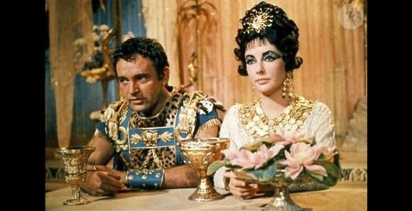 Elizabeth Taylor et Richard Burton dans Cléopâtre, 1963