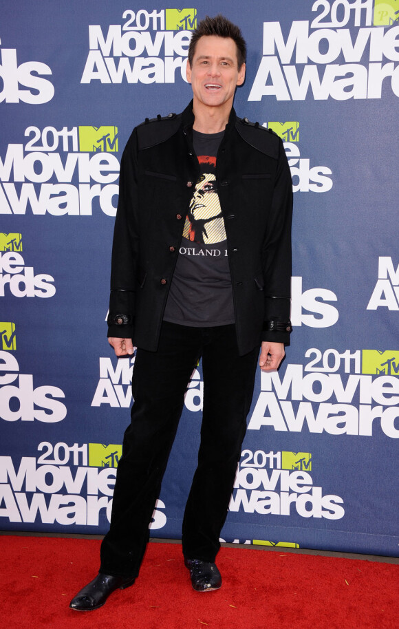 Jim Carrey lors des MTV Movie Awards 2011, au Gibson Theatre de Los Angeles, le 5 juin 2011.