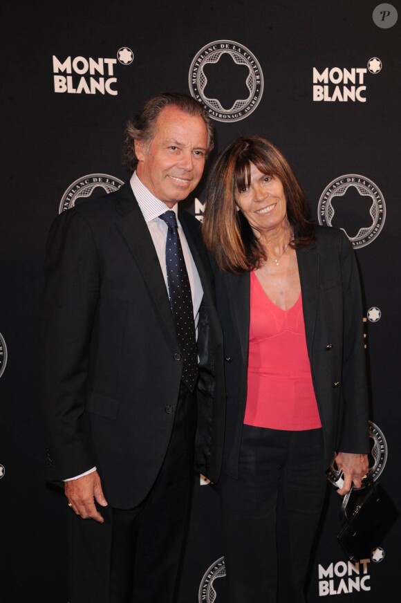 Michel Leeb et son épouse lors de la vingtième édition du Prix Montblanc de la Culture. 9 juin 2011