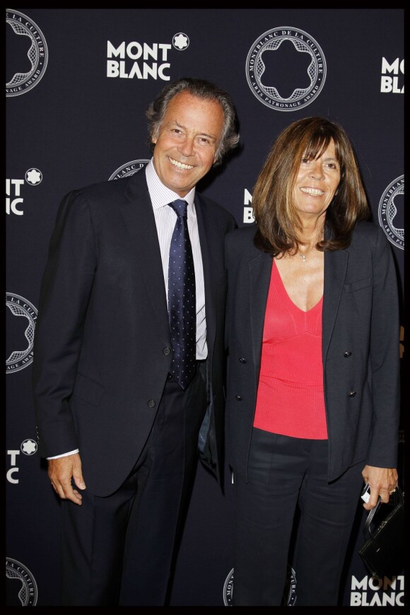 Michel Leeb et son épouse lors de la vingtième édition du Prix Montblanc de la Culture, le 9 juin 2011.