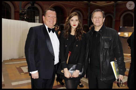 Michel Adé, Gaia Weiss et Francis Huster lors de la vingtième édition du Prix Montblanc de la Culture, le 9 juin 2011.