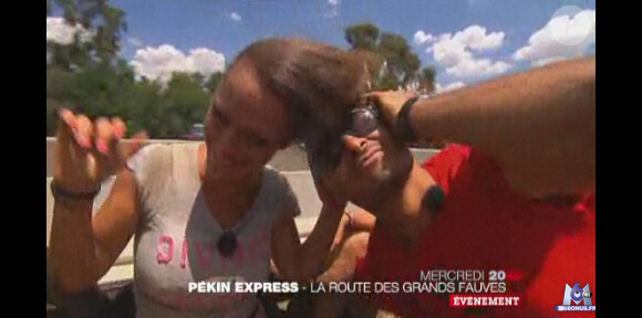 Ingrid et Karim dans la bande-annonce de Pékin Express : la route des grands fauves diffusée le mercredi 15 juin 2011