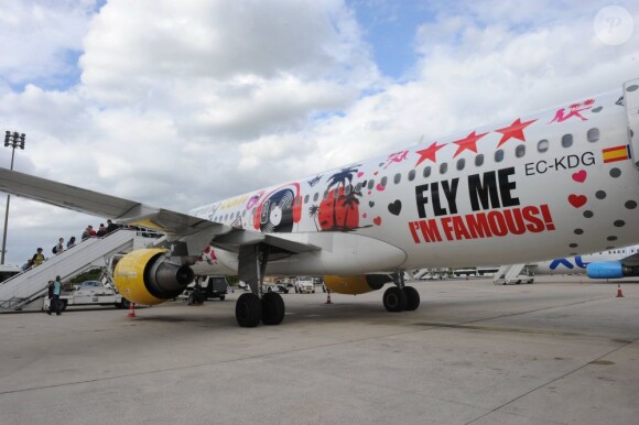 David et Cathy Guetta ouvrent la saison Fly me I'm Famous dans un avion pour Ibiza le 27 mai 2011