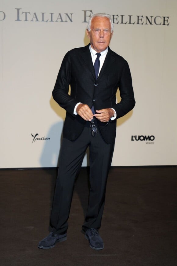 Giorgio Armani à la soirée Tribute to Italian Excellente qui honore le mileu de la mode en Italie. Milan, 17 juin 2011
