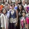 Michelle Obama accompagnée de ses filles lors de sa visite en Afrique du Sud, le 21 juin 2011