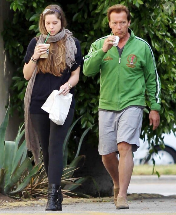 Arnold Schwarzenegger et sa fille Christina, à Los Angeles, le 31 mai 2011.