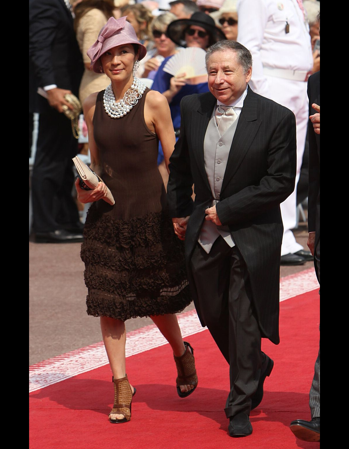 Photo : Jean Todt et Michelle Yeoh arrivent à la cérémonie religieuse ...