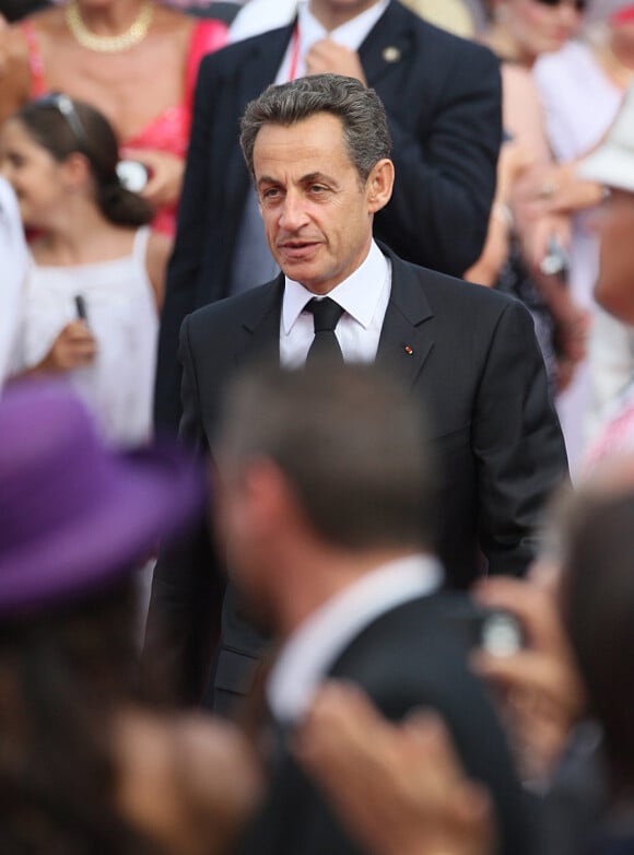 Nicolas Sarkozy arrive à la cérémonie religieuse du mariage du prince Albert et de  Charlene Wittstock, à Monaco, le 2 juillet 2011