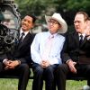 Will Smith, Barry Sonnenfeld et Tommy Lee Jones le 18 juin 2011 à New York durant le tournage de Men in Black 3