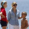 Ava et Deacon, les enfants de Reese Witherspoon, sont les portraits crachés de l'actrice. Malibu, 4 juillet 2011